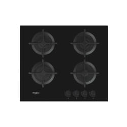 Whirlpool AKT 616/NB plaque Noir Intégré 60 cm Gaz 4 zone(s)