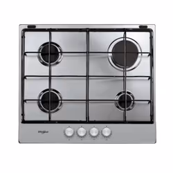 Whirlpool TGML 650 IX, Acier inoxydable, Intégré, 58 cm, Gaz, Acier inoxydable, 4 zone(s)