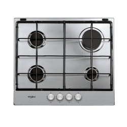 Whirlpool TGML 650 IX plaque Acier inoxydable Intégré 58 cm Gaz 4 zone(s)