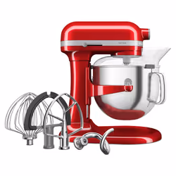 KitchenAid 5KSM70SHXECA, Robot mixer, Rouge, Batteur, Pétrisseur, Mélange, 1,1 m, 6,6 L, Foie