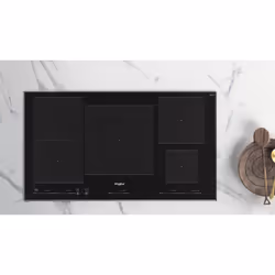 Whirlpool WT 1090 BA, Noir, Intégré, 90 cm, Plaque avec zone à induction, Verre-céramique, 5 zone(s)