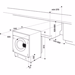 Whirlpool - Lave-linge séchant encastrable 9kg - FreshCare - BIWDWG961485FR - Vue supplémentaire 7