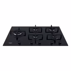 Whirlpool GOA 9523/NB1, Noir, Intégré, 90 cm, Gaz, Verre, 5 zone(s)