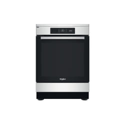 Whirlpool WS68IS8APX/FR Cuisinière A Electrique Plaque avec zone à induction Noir, Acier inoxydable