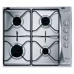 Whirlpool AKM 268/IX, Acier inoxydable, Intégré, Gaz, 4 zone(s), 4 zone(s), Large