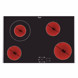 Whirlpool AKT 8330/LX, Noir, Intégré, Céramique, Vitrocéramique, 4 zone(s), Tactile