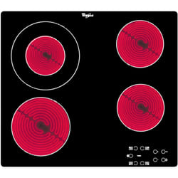 Whirlpool AKT 8130 NE plaque Noir, Rouge Intégré Céramique 4 zone(s)
