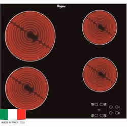 Whirlpool AKT 8090/NE, Noir, Intégré, 60 cm, Céramique, Verre, 4 zone(s)