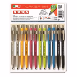 ARDA 4019CART, Multicolore, Couleurs assorties, 2 mm, 12 pièce(s)