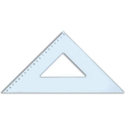 ARDA 28730MAN triangle Triangle 45° Plastique Bleu, Transparent 1 pièce(s)