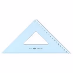 ARDA Squadra 45° 25 cm Linea Uni, Polystyrène, Transparent, 25 cm