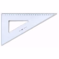 ARDA Squadra 60° 30 cm Linea Uni, Polystyrène, Transparent, 30 cm