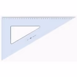 ARDA Squadra 60° 35 cm Linea Uni, Polystyrène, Transparent, 35 cm
