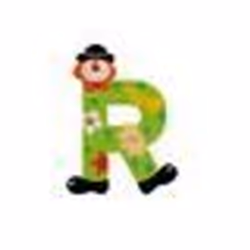 Trudi - Lettre Clown R, Multicolore, Garçon/Fille, Chine