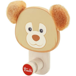 Sevi porte-manteau Ours junior 17 cm bois naturel/rouge