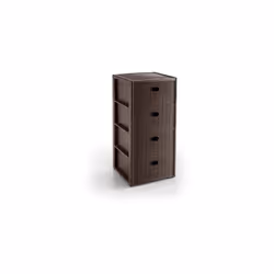 Commode Elegance en plastique cm 40x40x80h gris tourterelle avec 4 tiroirs