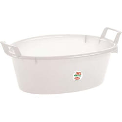 Bol ovale en pe Stefanplast de 50 litres, 70 cm de long et 28 cm de haut.
