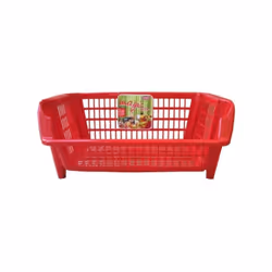 Polypropylène Collage Empilable Perforé Panier en plastique alimentaire Rouge