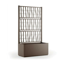 Starwax - Bac a fleur Ethica rectangulaire 80 cm avec treillis taupe