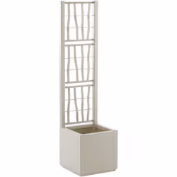 Bac à fleur - ETHICA - Craie - Carré avec treillis - 38 L - STEFANPLAST
