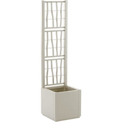 Bac à fleur - ETHICA - Craie - Carré avec treillis - 38 L - STEFANPLAST