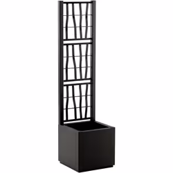 Bac à fleur - ETHICA - Graphite - Carré avec treillis - 38 L - STEFANPLAST