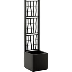 Bac à fleur - ETHICA - Graphite - Carré avec treillis - 38 L - STEFANPLAST