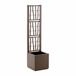 Stefanplast - Bac a fleur - ethica - Taupe - Carré avec treillis - 38 l