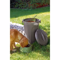 Kerbl 82268 Sac de rangement et conteneur de croquettes pour animaux de compagnie Conteneur de nourriture pour animaux de compagnie Plastique Gris
