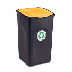 Stefanplast 70650, 50 L, Carré, Noir, Jaune, Manuel, 370 mm, 370 mm