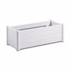 Stefanplast - bac a fleurs rectangulaire - finition en bois - 100X43XH35CM - 80L - blanc 80024