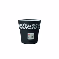 STEFANPLAST Pot de fleurs Cloe - 20 x H19 cm - Gris graphite et gris clair