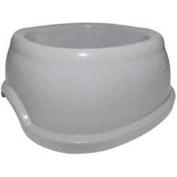 Stefanplast - Ecuelle carrée 400 ml, gris en plastique, pour chat et chien
