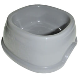 Stefanplast - Ecuelle carrée 1 litre, gris en plastique, pour chien