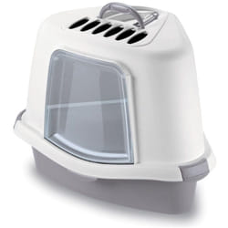 Stefanplast - Maison de toilette Corner, 54 x 40 x 40 cm cm, hauteur 40 cm, gris pierre, pour chat.