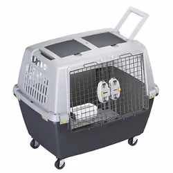 Kerbl 81340, Caisse de transport rigide pour animaux de compagnie, Caisse de transport voiture, Chien, Charge avant, Noir, Mo ...