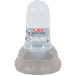 Zolux - Distributeur mixte 3.5 litres eau ou croquettes Taupe antidérapant pour chien - Stefanplast