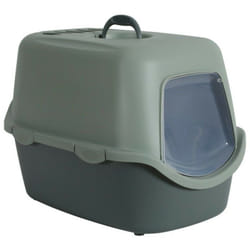 Maison de toilette Cathy filtre en plastique recyclé vert 38.5 x 56 x 40 cm pour chat. Stefanplast