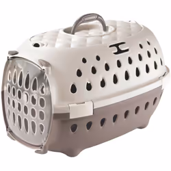 Cage de transport Smart chic Taupe max 6 kg convient pour petit chien chihuahua, yorkshire terrier et chat cette cage est élé ...