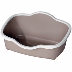 Bac à litière allongé taupe pour chat Ce bac à litière allongé peut se positionner dans n'importe quel espace et permet à vot ...