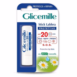 Glicemille Protective SPF20, Beaume pour les lèvres, Incolore, Unisexe, Tous types de peau, Camomille, Protection, Réparer