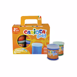 Carioca Finger paint, Multicolore, Lavable, 80 ml