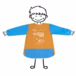 Carioca Apron Waterproof 2-4 y/o, Enfants, Bleu, Orange, 2 an(s), 4 an(s), Garçon/Fille, Velcro