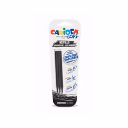 Carioca 43041/01, Noir, Moyen, Noir, 0,7 mm, Ampoule, 3 pièce(s)
