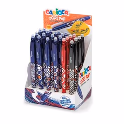 Carioca 41045, Clip, Stylo à bille, Rechargeable, Noir, Bleu, Rouge, 24 pièce(s), Fin