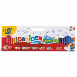 Carioca 41258, 40 pièce(s), Couleurs assorties, Bloc, Multicolore, 6 mm, Adult/Child