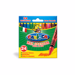 Carioca Wax, 24 pièce(s), Multicolore, Rond, Cire, 8 mm, Boîte