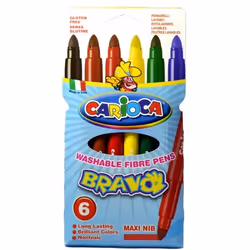 Carioca Bravo, Extra-large, Multicolore, Pointe ogive, 6 mm, Rond, Italie