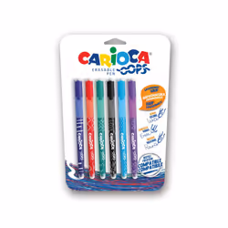 Carioca 43037, Stylos à encre gel avec bouchon, Multicolore, Multicolore, Plastique, Moyen, Rond