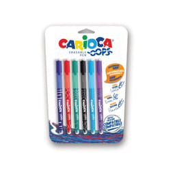 Carioca 43037 stylo à encre gel Stylos à encre gel avec bouchon Moyen Multicolore 6 pièce(s)
